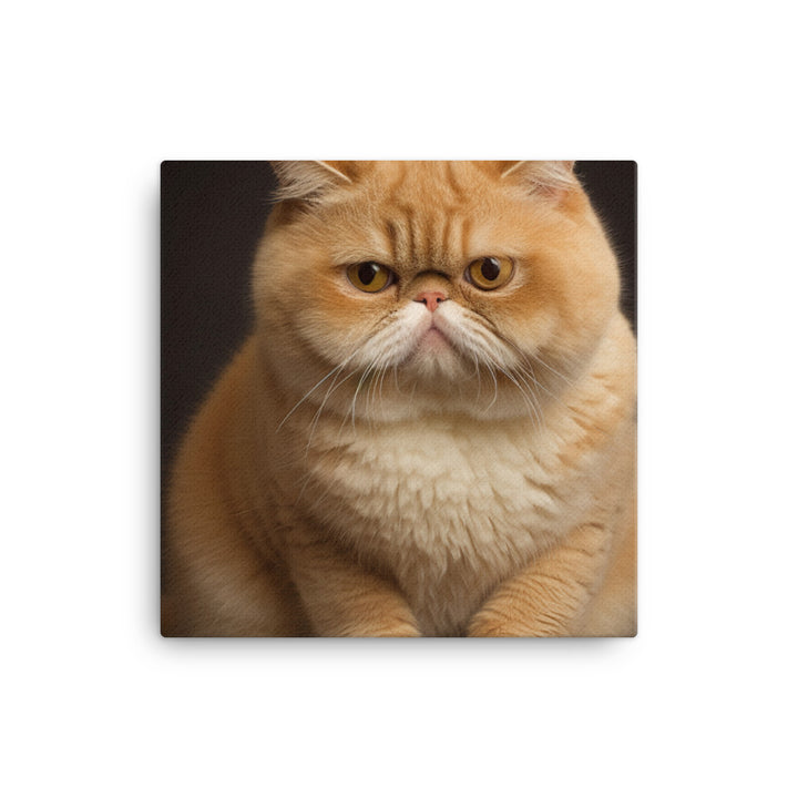 Elegance of Exotic Shorthair Cat Canvas - PosterfyAI.com