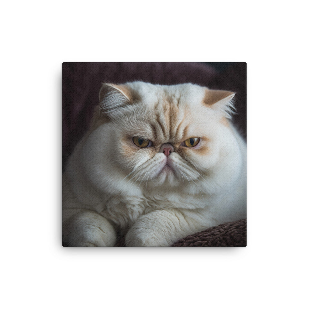 Elegance of Exotic Shorthair Cat Canvas - PosterfyAI.com
