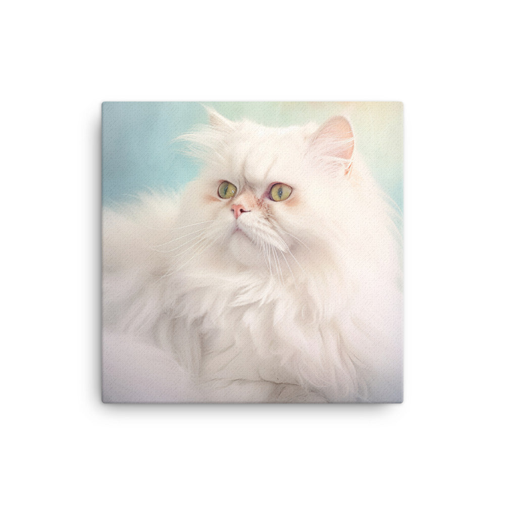 Persian Cat in Dreamy Pastel Canvas - PosterfyAI.com