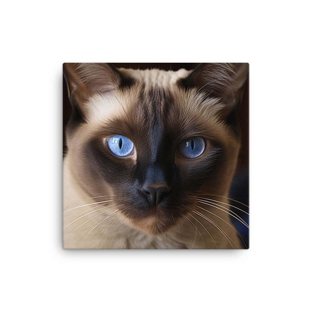 Majestic Siamese Beauty Canvas - PosterfyAI.com