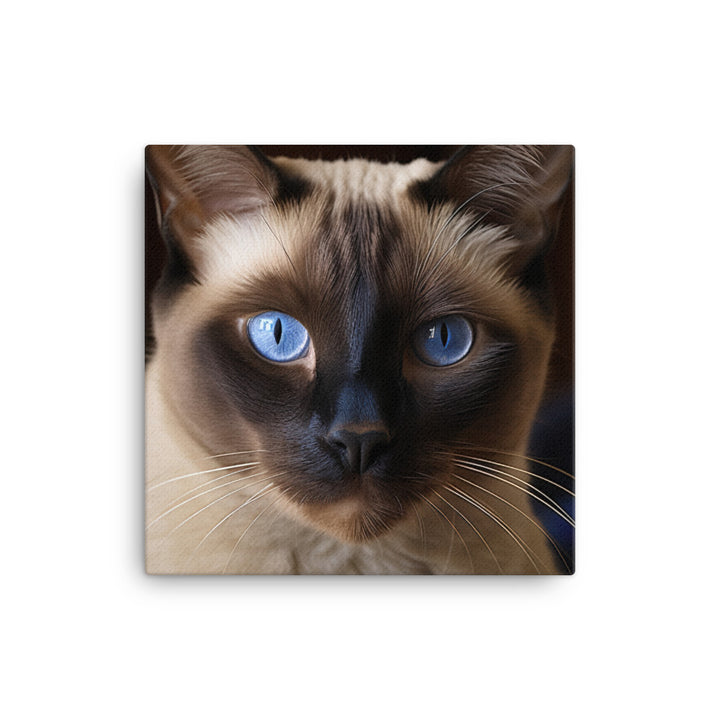 Majestic Siamese Beauty Canvas - PosterfyAI.com