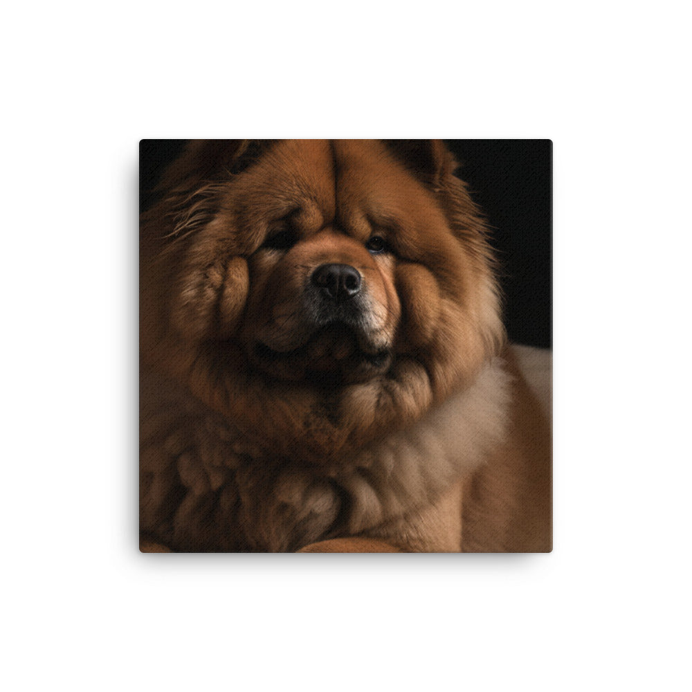 Chow Chow Sitting Proudly Canvas - PosterfyAI.com
