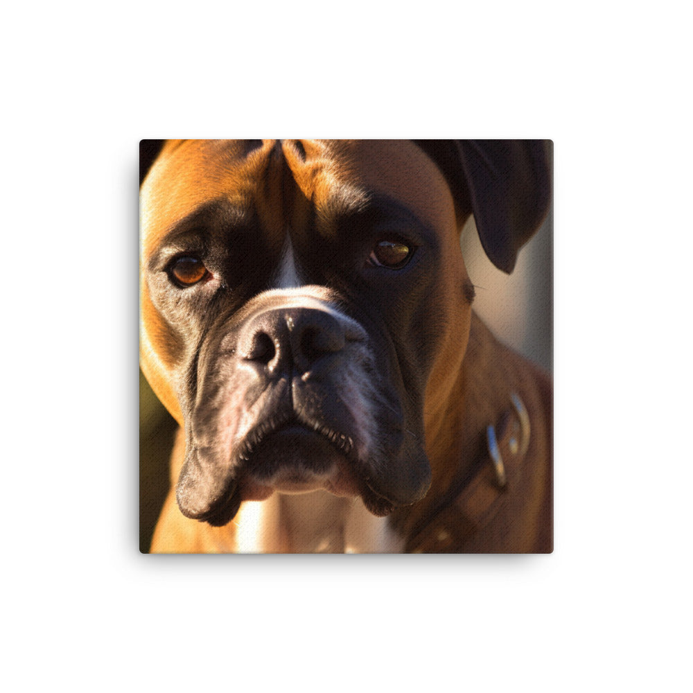 Boxer Portrait in Sunlight Canvas - PosterfyAI.com