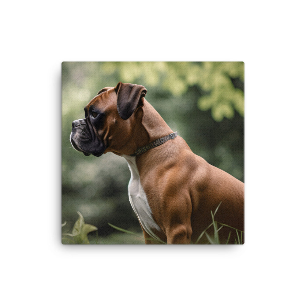 Boxer in the Park Canvas - PosterfyAI.com