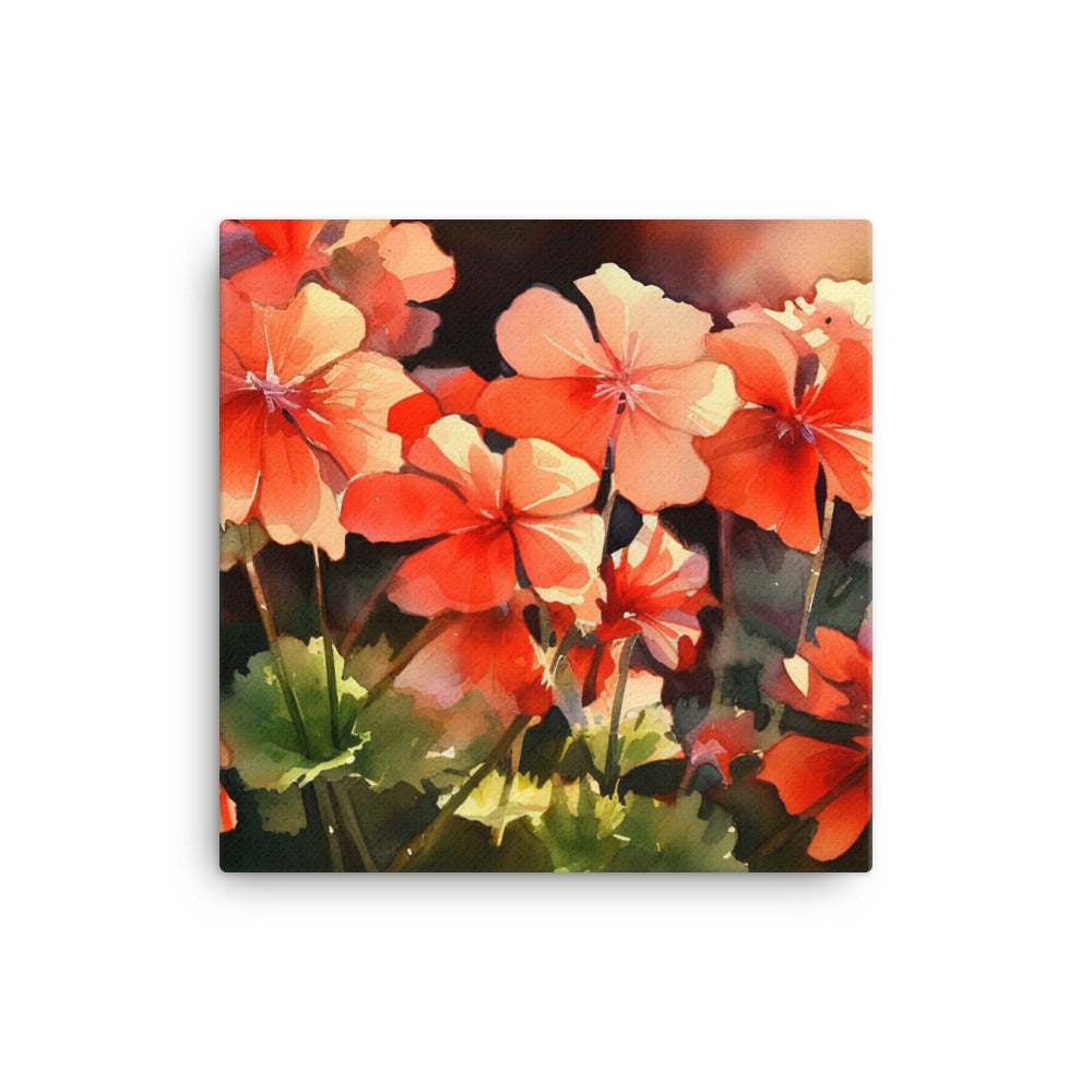 Radiant Geranium Sunsets canvas - Posterfy.AI