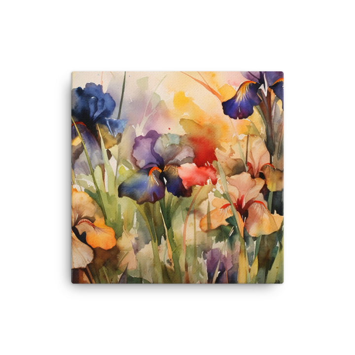 Majestic Iris Garden canvas - Posterfy.AI