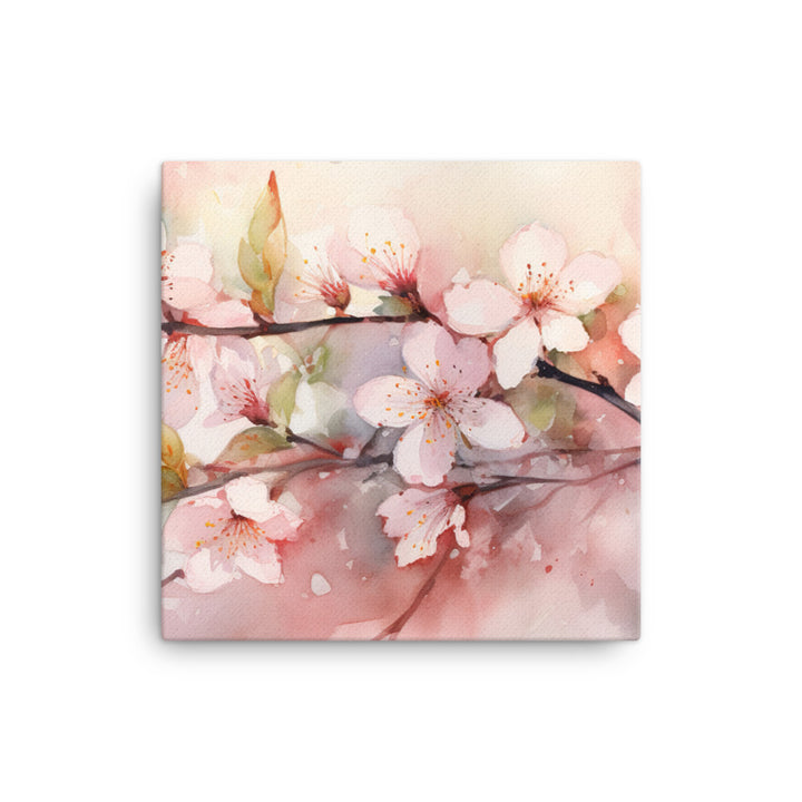 Watercolor Cherry Blossoms canvas - Posterfy.AI