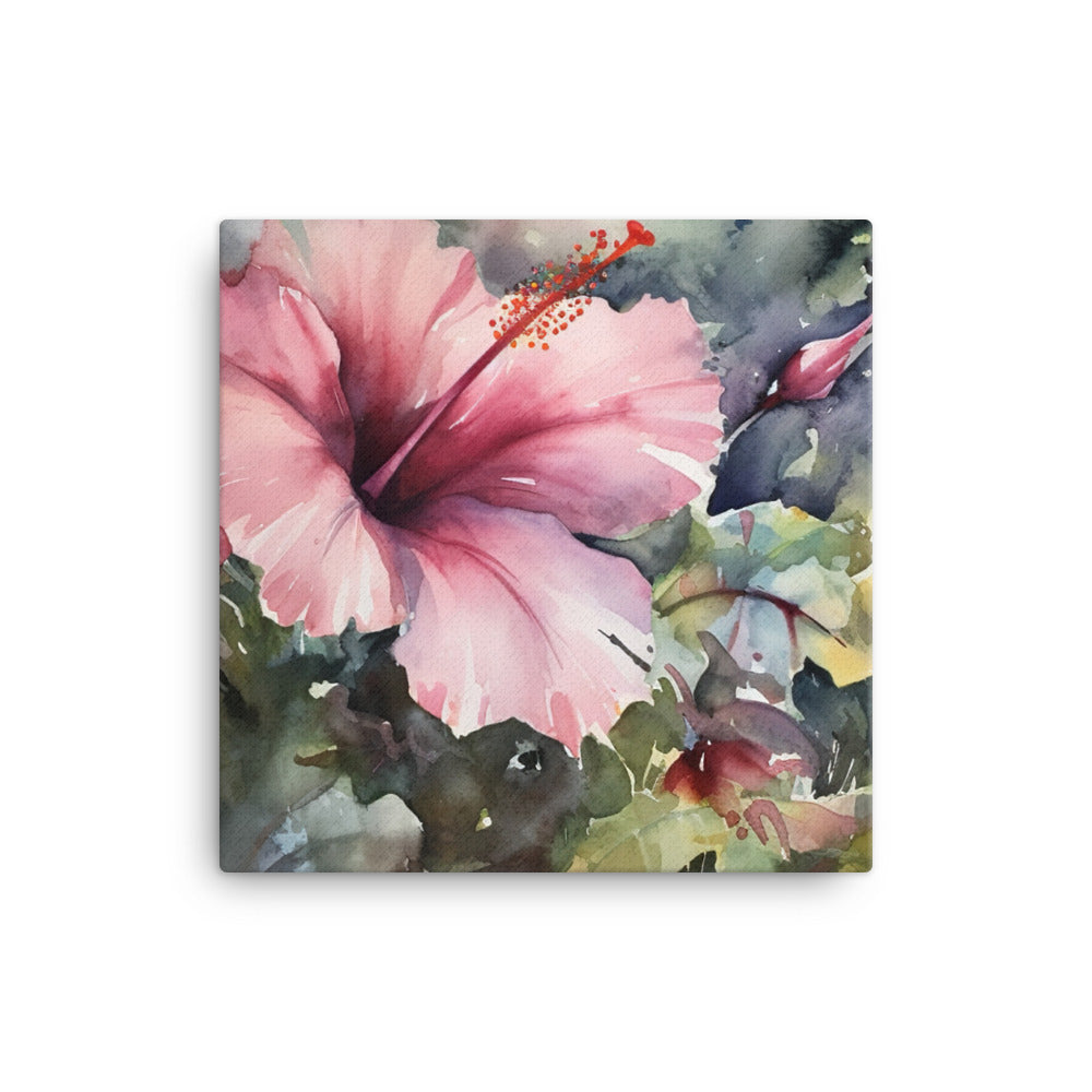 Grace of Hibiscus canvas - Posterfy.AI