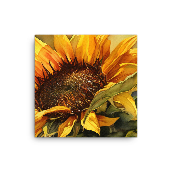 Expressing Sunflowers in Watercolors canvas - Posterfy.AI