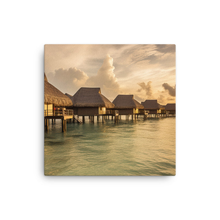 Overwater Bungalow Retreat canvas - Posterfy.AI