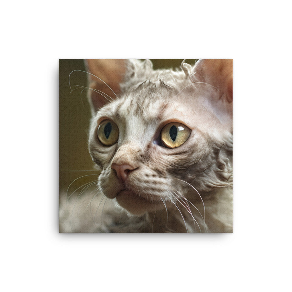 Captivating Devon Rex Cat canvas - Posterfy.AI