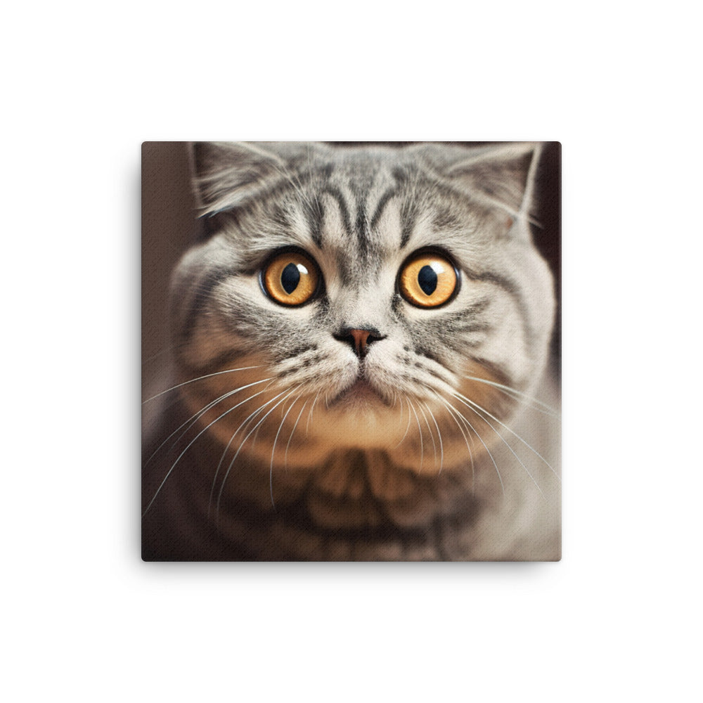 Captivating Scottish Fold canvas - Posterfy.AI