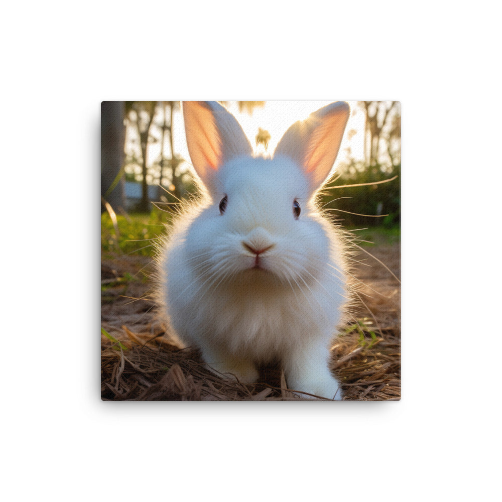Florida White Bunny Canvas - PosterfyAI.com