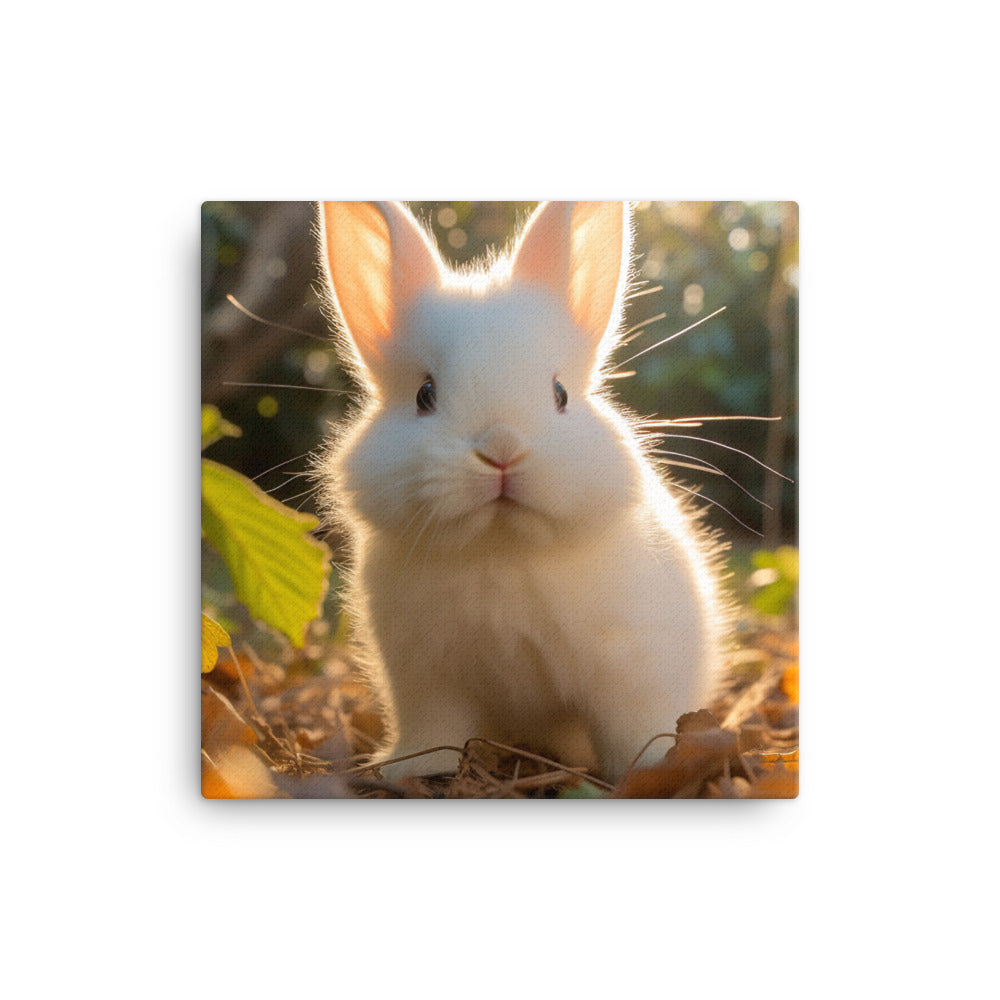 Florida White Bunny Canvas - PosterfyAI.com