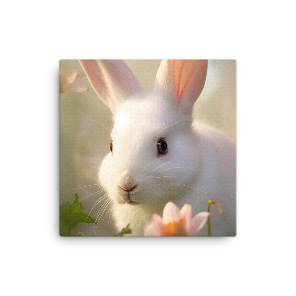 Florida White Bunny Canvas - PosterfyAI.com