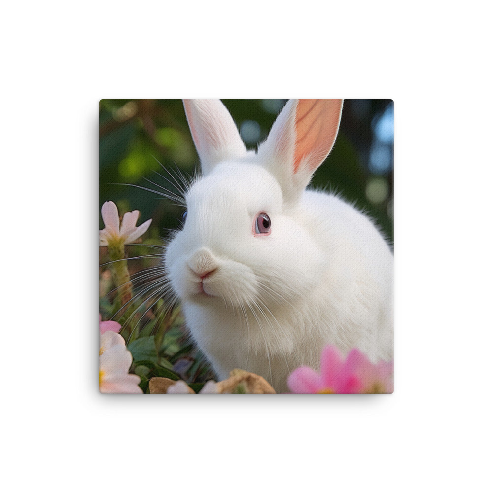Florida White Bunny Canvas - PosterfyAI.com