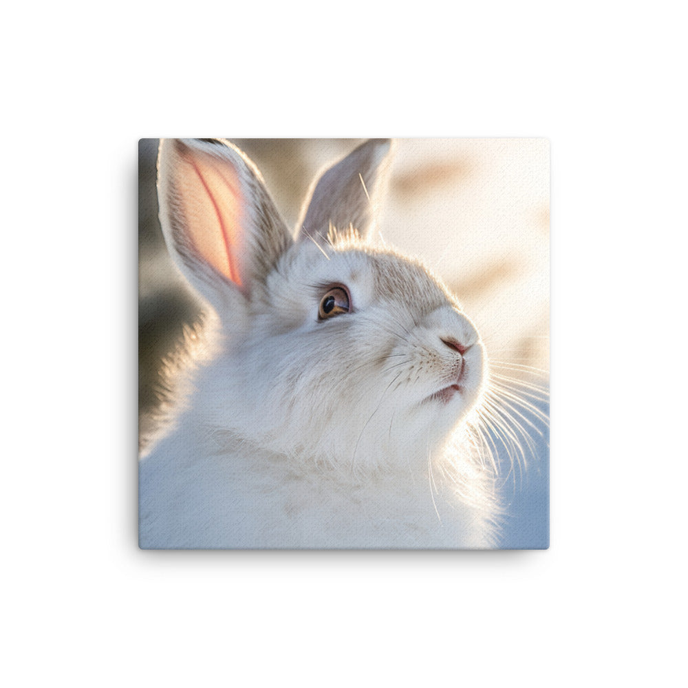 Florida White Bunny Canvas - PosterfyAI.com