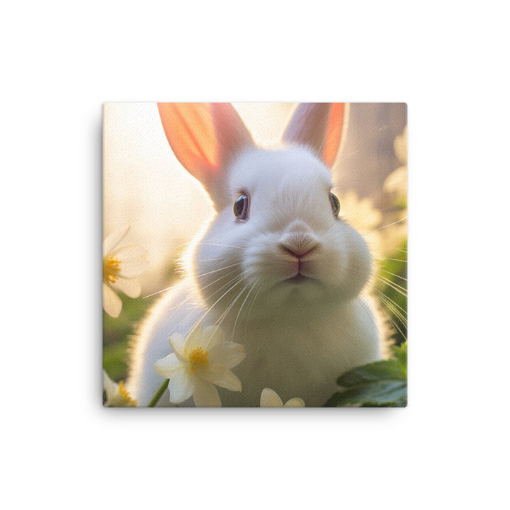 Florida White Bunny Canvas - PosterfyAI.com