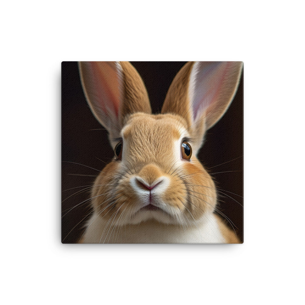 Mini Rex Bunny Canvas - PosterfyAI.com