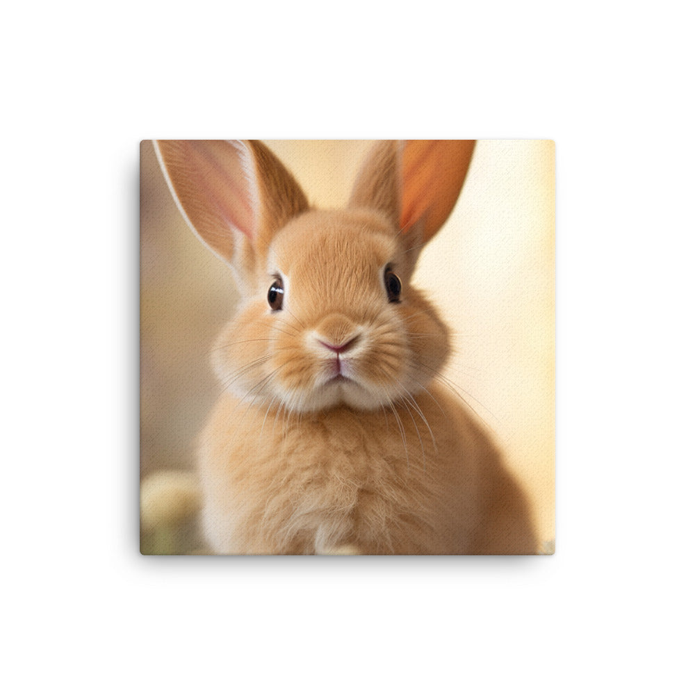 Mini Rex Bunny Canvas - PosterfyAI.com