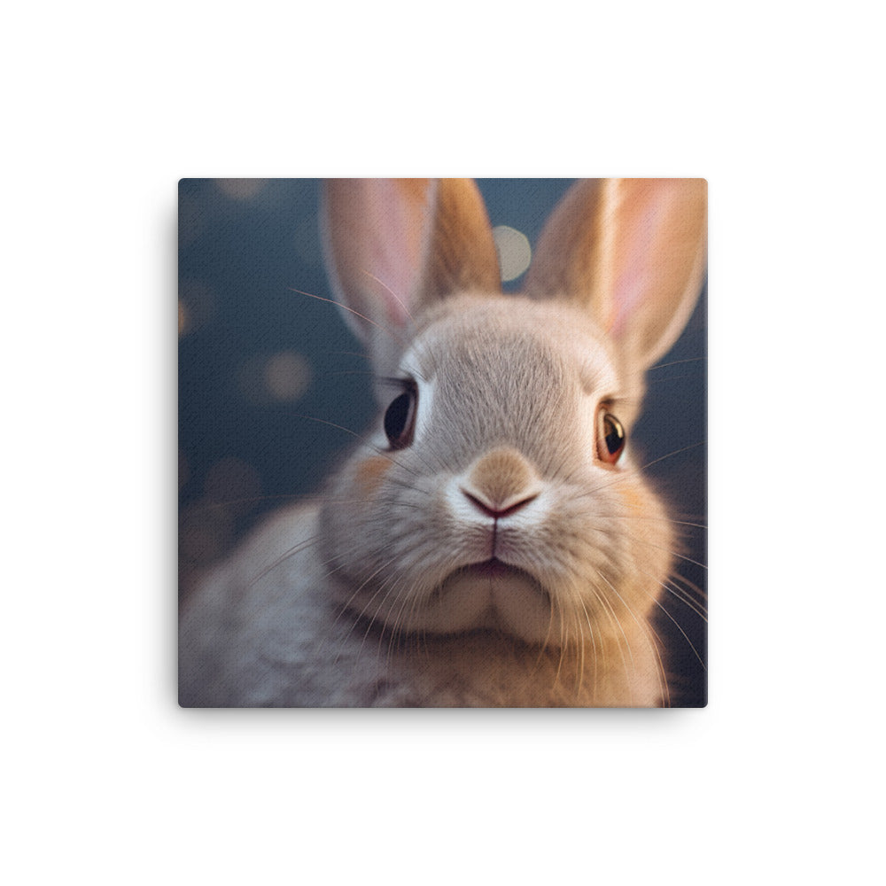 Mini Rex Bunny Canvas - PosterfyAI.com