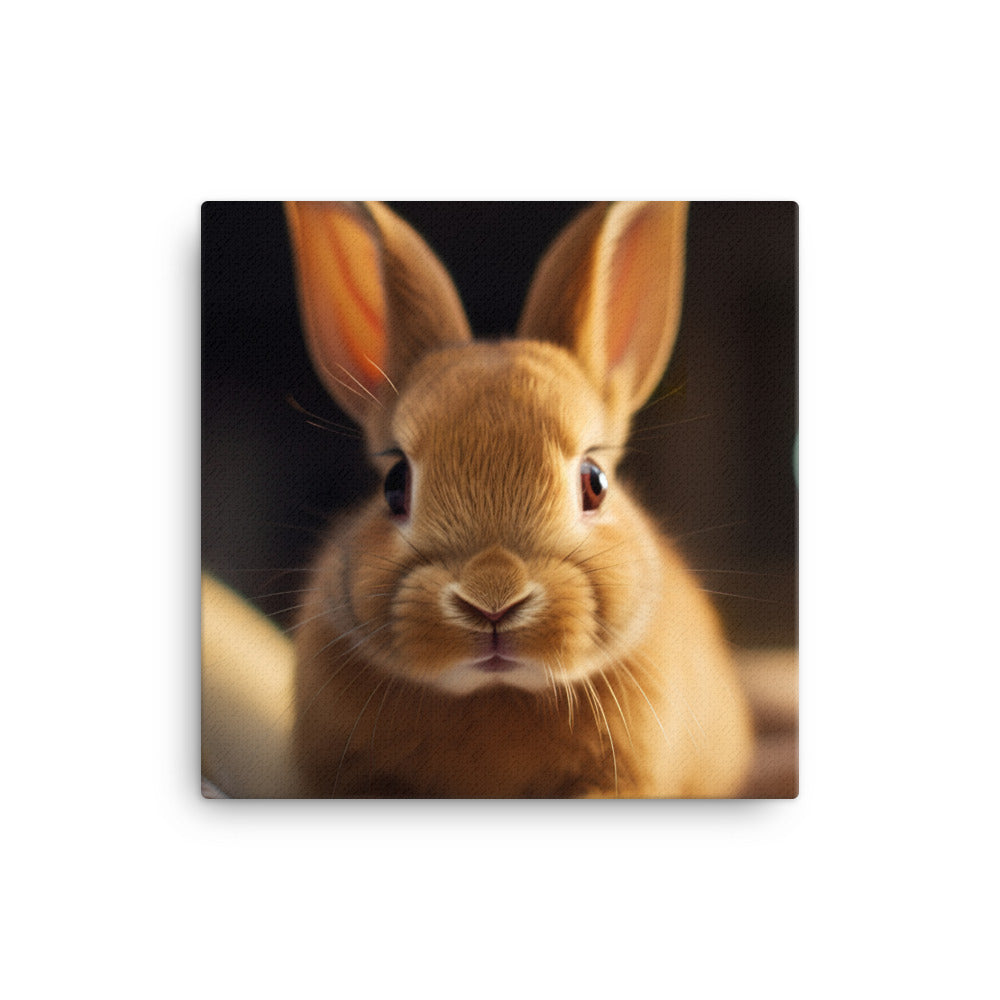 Mini Rex Bunny Canvas - PosterfyAI.com
