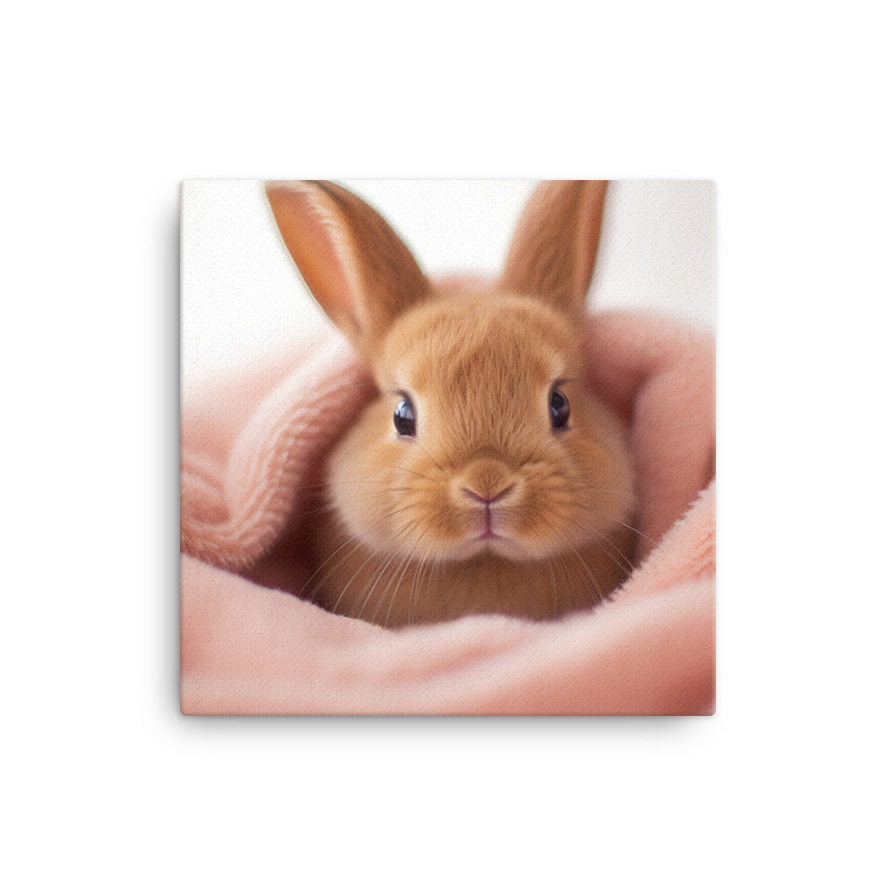 Mini Rex Bunny Canvas - PosterfyAI.com