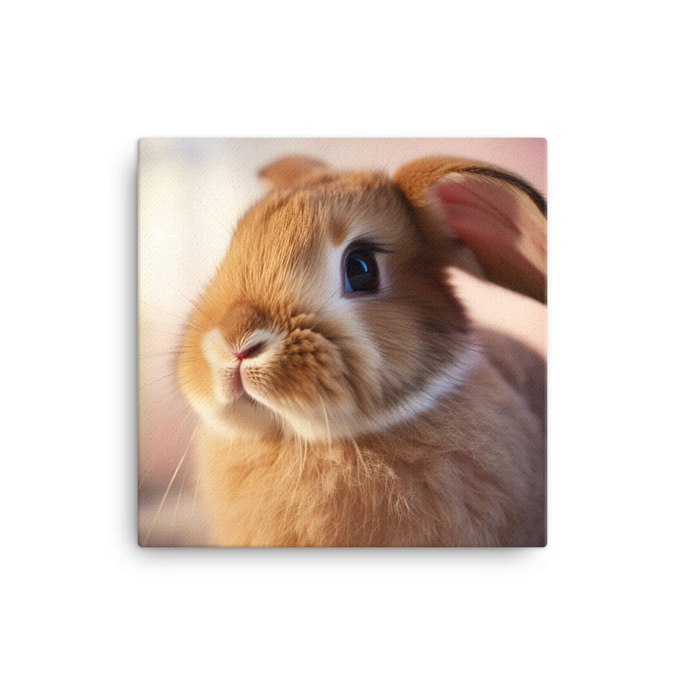 Mini Rex Bunny Canvas - PosterfyAI.com