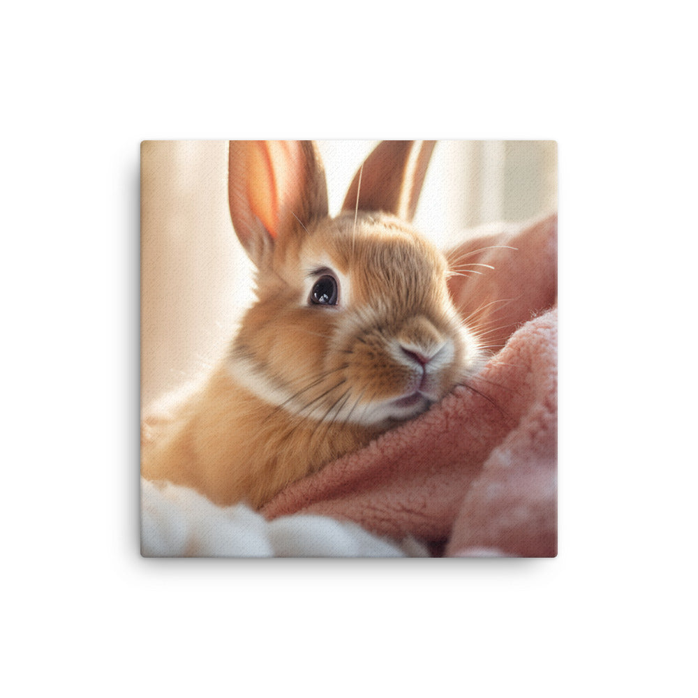 Mini Rex Bunny Canvas - PosterfyAI.com