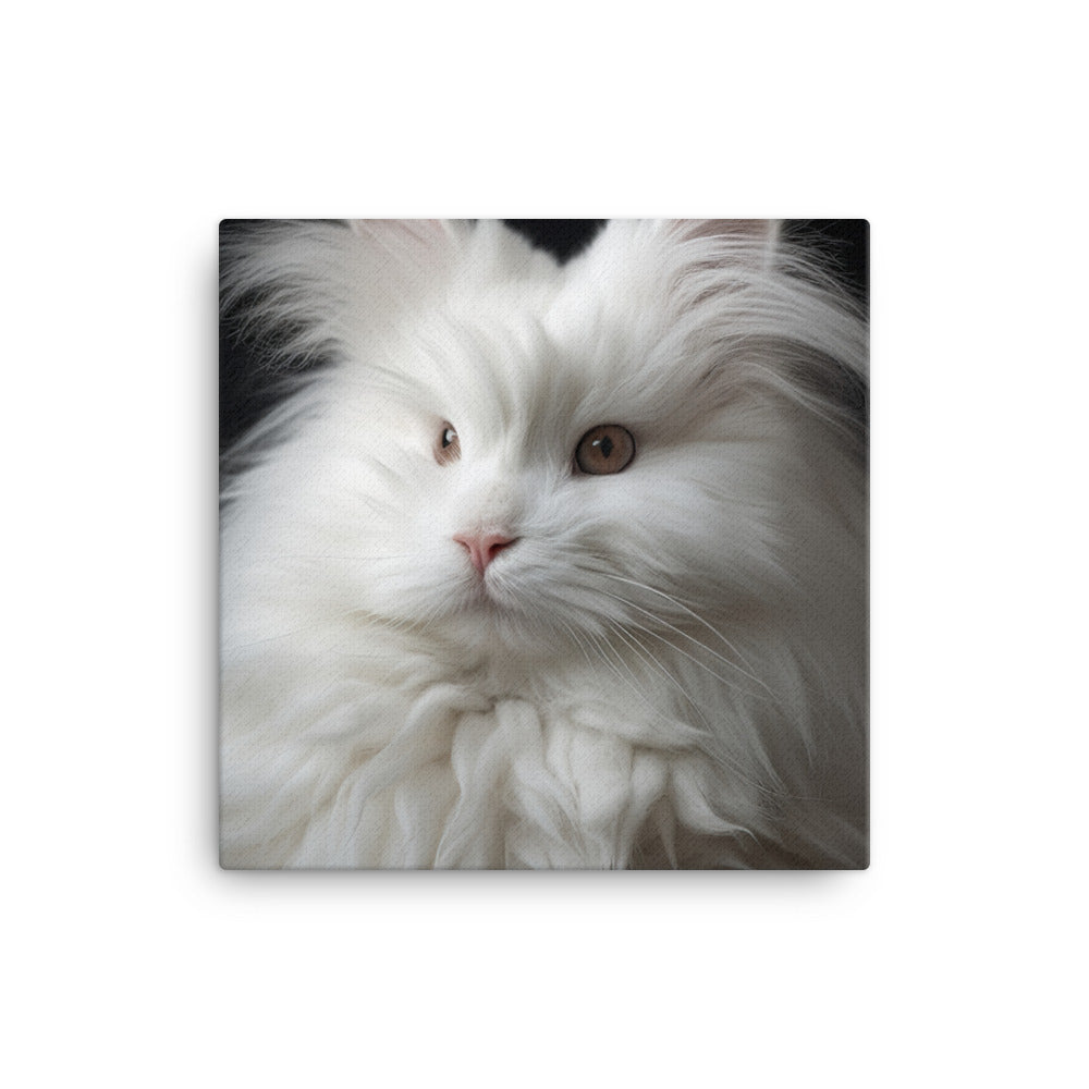 French Angora Bunnys Majestic Beauty Canvas - PosterfyAI.com