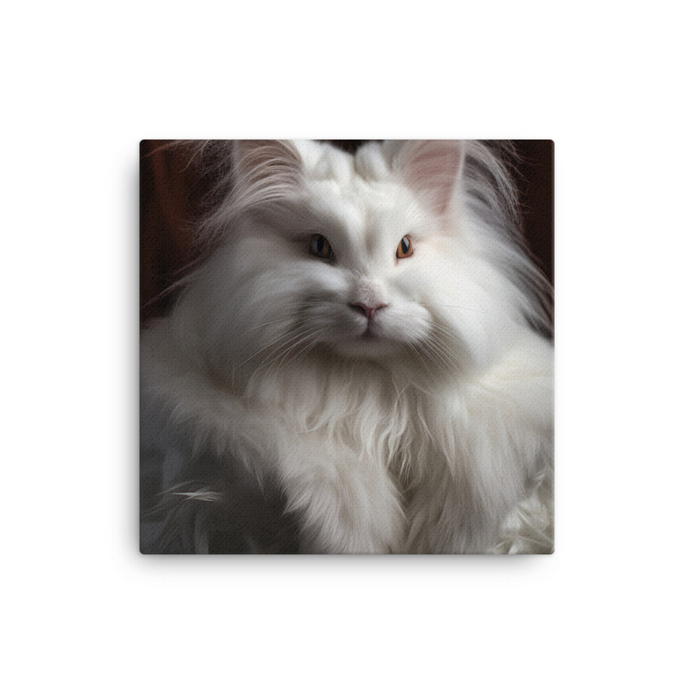 French Angora Bunnys Majestic Beauty Canvas - PosterfyAI.com