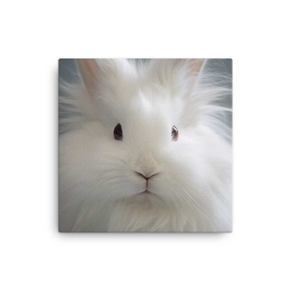 Adorable French Angora Bunny Canvas - PosterfyAI.com