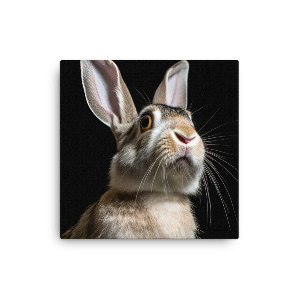 English Spot Bunnys Inquisitive Charms Canvas - PosterfyAI.com