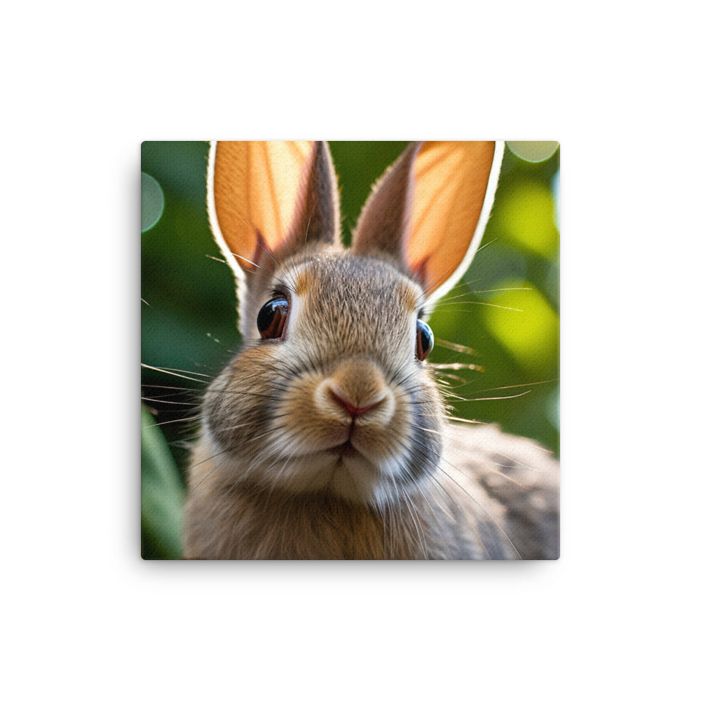 Mini Satin Bunnys Enchanting Inquisitiveness Canvas - PosterfyAI.com