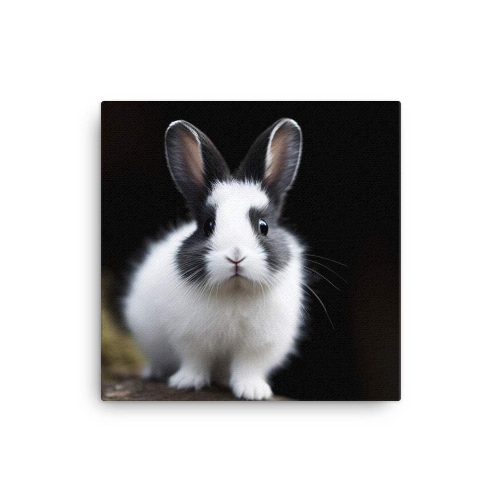 Dwarf Hotot Bunny Canvas - PosterfyAI.com