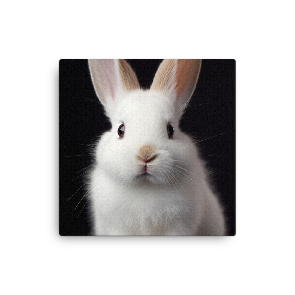 Adorable Dwarf Hotot Bunny Canvas - PosterfyAI.com