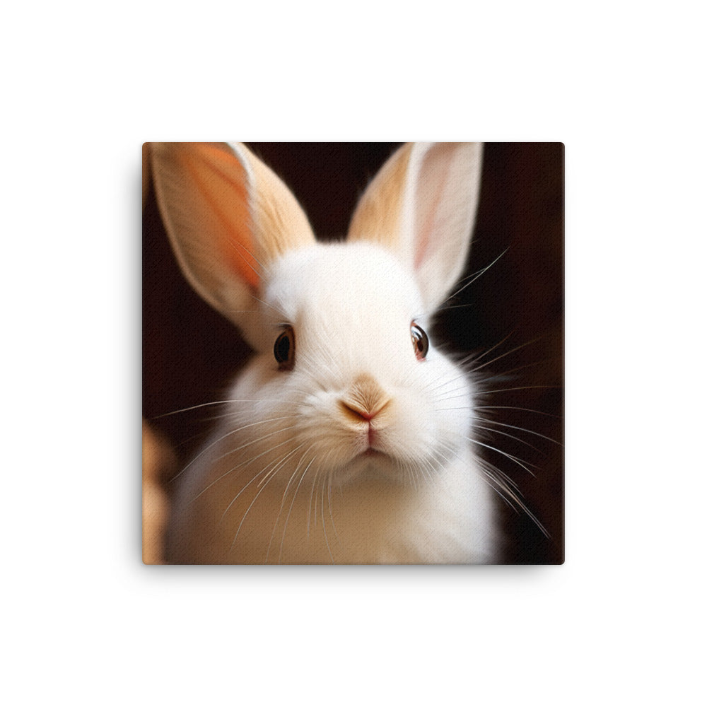 Adorable Dwarf Hotot Bunny Canvas - PosterfyAI.com