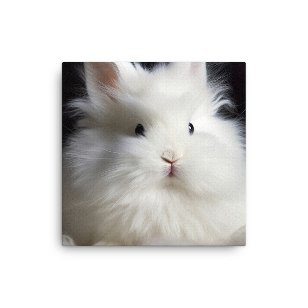 Adorable Satin Angora Bunny Canvas - PosterfyAI.com