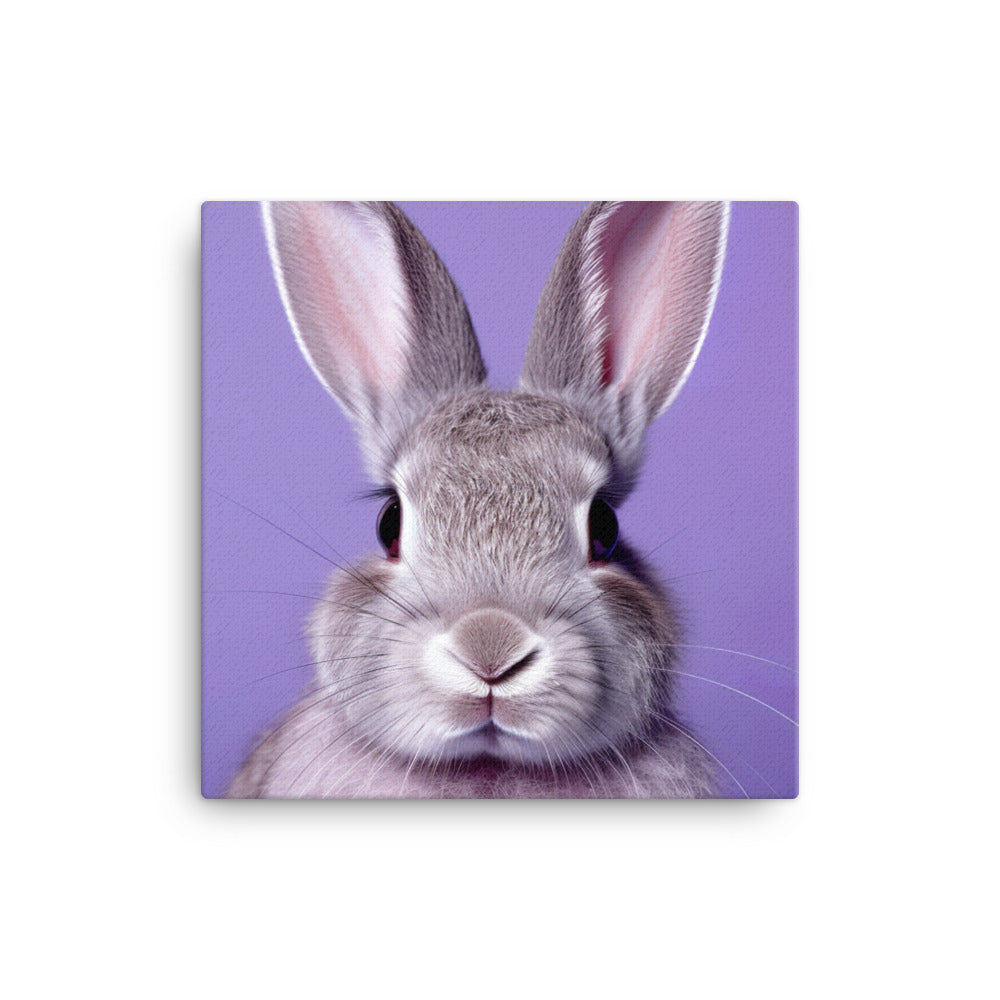 Lilac Bunny Canvas - PosterfyAI.com