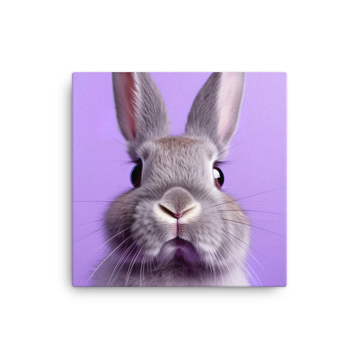 Lilac Bunny Canvas - PosterfyAI.com