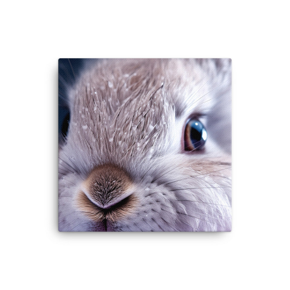 Adorable Lilac Bunny Canvas - PosterfyAI.com