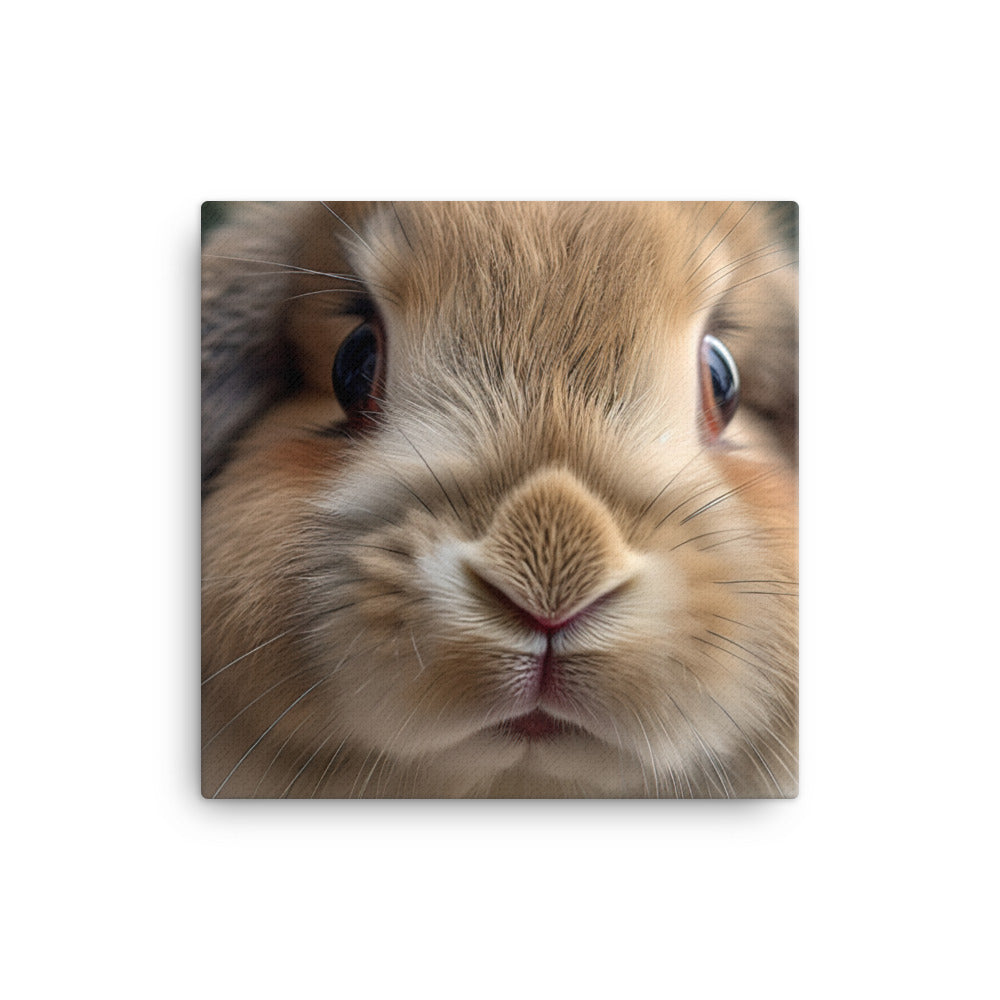 Charming Mini Lop Bunny Canvas - PosterfyAI.com