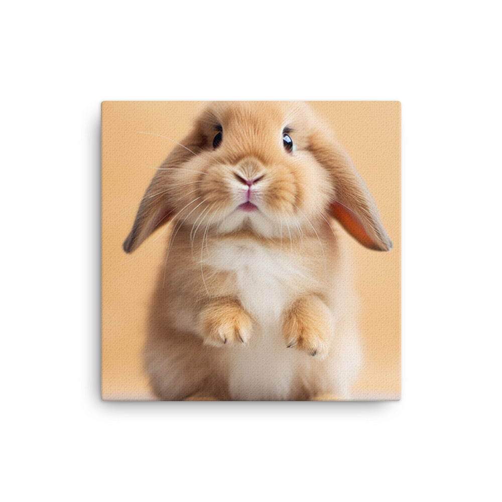 Adorable Mini Lop Bunny Canvas - PosterfyAI.com