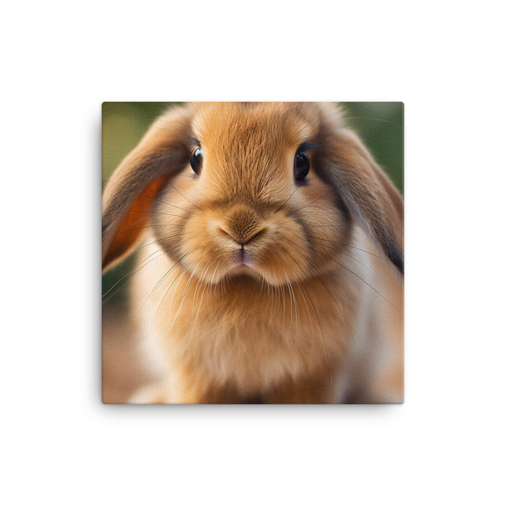 Adorable Mini Lop Bunny Canvas - PosterfyAI.com