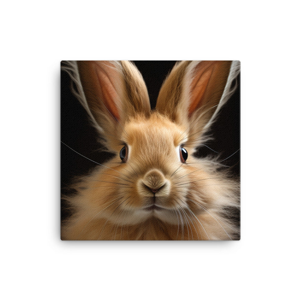 Charming Lionhead Bunny Canvas - PosterfyAI.com