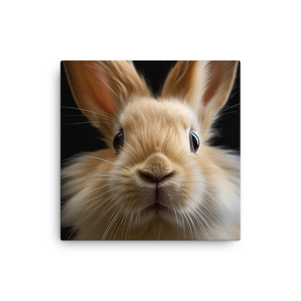 Charming Lionhead Bunny Canvas - PosterfyAI.com