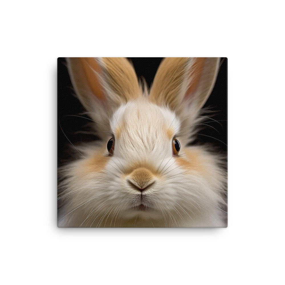 Charming Lionhead Bunny Canvas - PosterfyAI.com