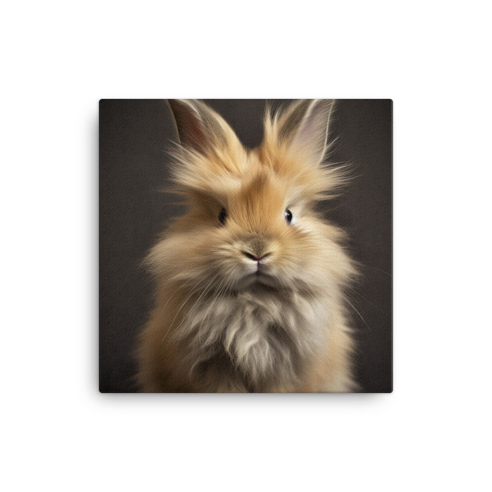 Adorable Lionhead Bunny Canvas - PosterfyAI.com