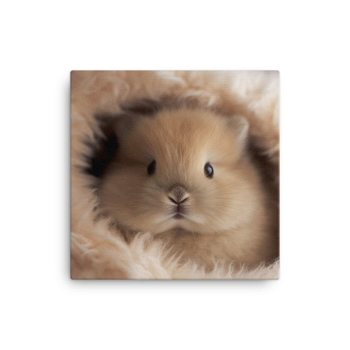 Adorable Jersey Wooly Bunny Canvas - PosterfyAI.com
