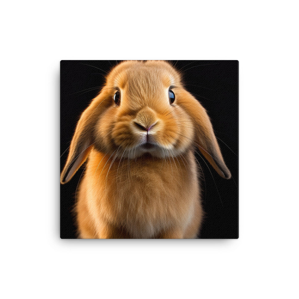 Holland Lop Bunny Canvas - PosterfyAI.com